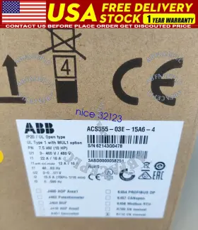 Acs355-03e-15a6-4 Abb Acs35503e15a64 New Inverter Fast Shipping #