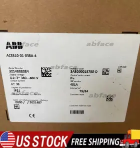 Acs510-01-038a-4 Abb 1pcs New Frequency Converter No Keypad