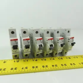 S261c6 Abb S261 C6 4 Amp Miniature Circuit Breaker Din Mt 1 Pole 277/480v Lot Of 6