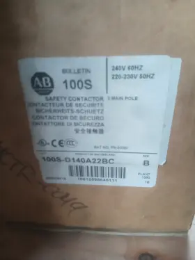 100s-d140a22bc Allen-bradley New Safety Contactor Ab 100sd140a22bc 100-d140
