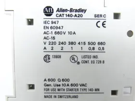 140-a20 Allen Bradley Contact Block #3