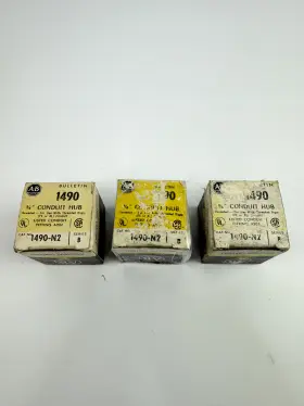 1490-n2 Allen-bradley Lot Of 3 Conduit Hub 1490n2 Ser B 3/4 Inch