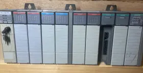 1747-l542b Allen-bradley A And B Ten Slot Rack No Power Supply. Full Of Cards