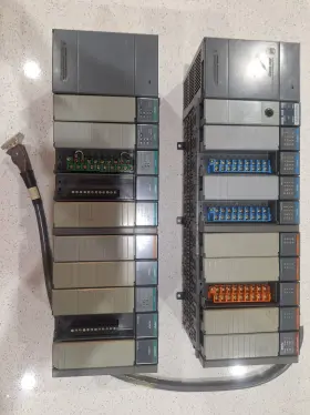 1747-os401 Allen-bradley 1747-l542 Slc 5/04 With Racks 19 Various I/o Cards Running Takeout
