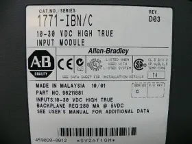 1771-ibn Allen Bradley 1771-ibn/c Discrete Input Module 1771 Ibn 32 Pt - 10-30v #3