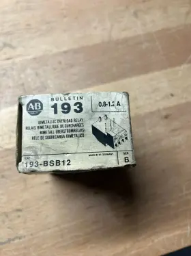 193-bsb12 Allen-bradley 193bsb12 Overload Relay 0.8-1.2 Amp New In Box Free Shipping