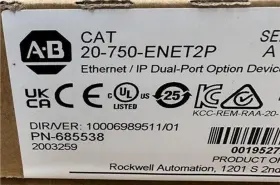 20-750-enet2p Allen-bradley 20750enet2p Ethernet/ip Dual-port Option Device