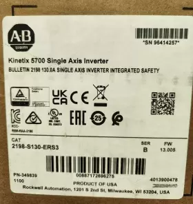 2198-s130-ers3 Allen-bradley Factory Sealed Ser B Kinetix 5700 Fw 13.005 #2