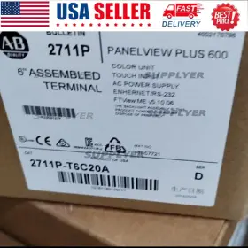 2711p-t6c20a Allen-bradley 1 Pcs New 2711pt6c20a Panelview Plus 600 In Box