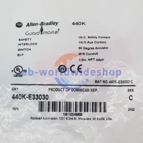 440k-e33030 Allen-bradley Tongue Switch - Elf Contacts Safety And Aux New Ab