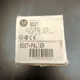 800t-pal16r Allen-bradley 800tpal16r Pushbutton Switch 120v Red Led Xfmr Type 4 13 Ser T