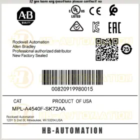 Mpl-a4540f-sk72aa Allen-bradley New Motor Ab Brand In Box Mpla4540fsk72aa Zy