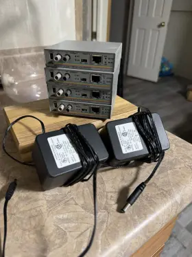 990-01682-10 Allied Telesyn At-mc13 Ethernet Media Converter Lot Of 4 And 2 Power Adapter #3