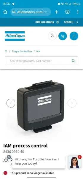 8436091040 Atlas Copco Iam Process Control 8436 0910 40 Open Without Box
