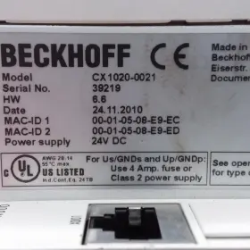 Cx1020-0021 Beckhoff Basic Cpu Module 8 W To 50c Used #2