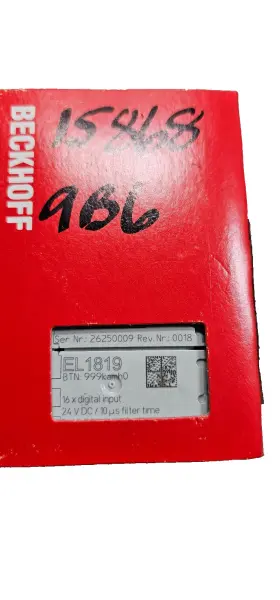 El1819 Beckhoff Hd Ethercat Terminal 16 Digital Inputs 24 Vdc Nib