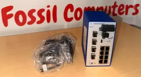 Brs30-12tx Belden Hirschmann Bobcat Series Industrial Rail Switch With Power Adapter Cable