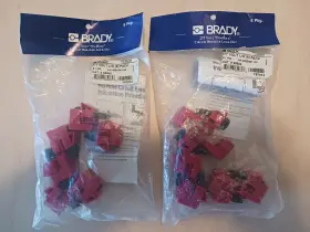 65965 Brady Clamp-on Breaker Lockout Single Pole Red 120/277v Ac 2x Pack 6
