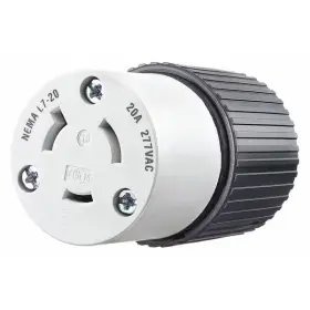 70720nc Bryant Locking Connector L7-20r 20 A 277v Ac Single Phase 2 Pole Screw Terminals