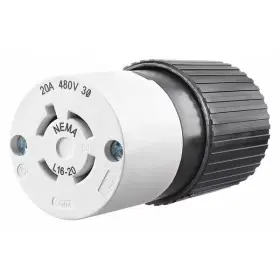 L16-20r Bryant 71620nc Locking Connector 20 A 480v Ac Three Phase 3 Pole Screw Terminals