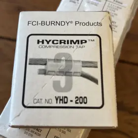 Yhd-200 Burndy 16- New Yhd200 Hycrimp Compression Tap Lot - Made In Usa
