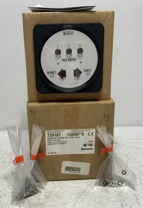077-12pa-p3c6 Crompton Instruments Ac Phase Sequence Switchboard Meter