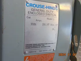 Gh422n Crouse-hinds Hind 60a 60 Amp Fusible Safety Disconnect Switch #2