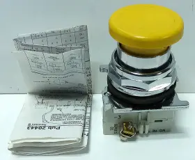 10250t124 Cutler-hammer Yellow Momentary Jumbo Pushbutton Switch #2