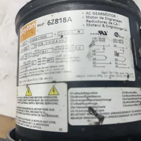 6z818a Dayton Ac Gear Motor 115/230 30/25 Rpm 60/50hz 58.3 1 Ratio Used #2