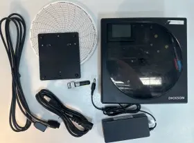 Charts-20 Dickson Th8p3 Chart Recorder With R250 Temp And Hum Probe/pc/c470 Mount