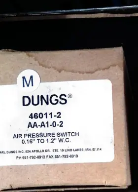 Aa-a1-0-2 Dungs Air Pressure Switch New