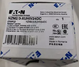 3-xuhiv24dc Eaton Nzm2/3-xuhiv24dc New In Box Undervoltage Release 24v