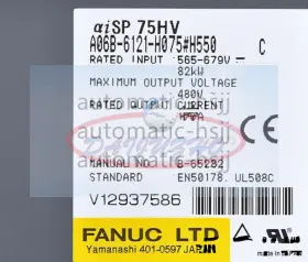 A06b-6121-h075 Fanuc 1pcs Used A06b-6121-h075#h550 Spindle Amplifier Module A06b-6121-h075 Fanuc 1pcs Used A06b-6121-h075#h550 Spindle Amplifier Module