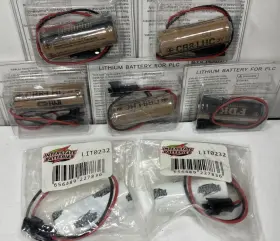 Cr8.lhc Fdk / Fuji Lot Of 7 17430 3v Lithium Battery For Plc Backup Power With Plug