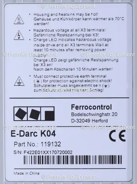 119132 Ferrocontrol E-darc K04 Ervo Controller #3