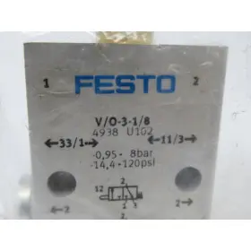 Vo318 Festo New V/o-3-1/8 4938 Stem Actuated Valve -0.95-8 Bar 140l/min Nwb