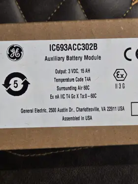 Ic693acc302b Ge - General Electric Auxiliary Battery Module New Open-box