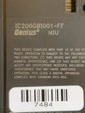 Ic200gbi001-ff Genius Niu Module Used Good Condition #2
