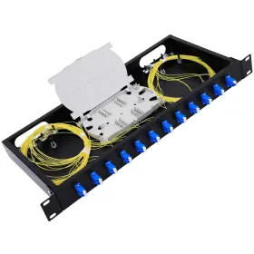 Os1-24p Gesd 12 Duplex 24 Port Lc-os1 Rack Mount Enclosure Box Splice Trays Fiber Cables