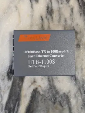 Htb-1100-2km Hexin Technologies Htb-1100 Netlink Series Fast Ethernet With Power Supply Fiber Media Converter