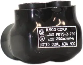 Pbts-2-250 Ilsco Multi-tap Connector 2 Port 1 Side Entry 6 To 250 Mcm Al/cu