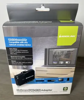 Gwu627 Iogear Universal Wi-fi N Wi-fin Network Ethernet Switch Adapter Tv Pc
