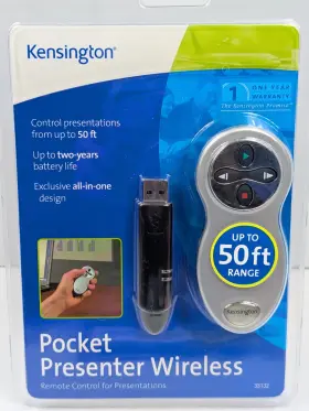 33132 Kensington Pocket Presenter Wireless Laser And Remote For Presentations