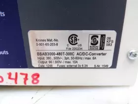Bsab3000-480t-300c Krones Power Supply #2