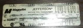 N9406 Magnatek Jefferson 50/60hz Machine Tool Transformer #2