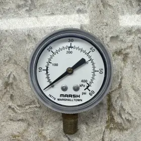 16779 Marsh Marshall Town Pressure Gauge 0-60 Psi