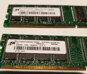 Mt16vddt3264ag-265b1 Micron Technology Inc 256mb Pc2100u-25330-01 266mhz
