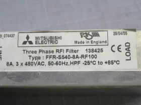 Ffr-s540-8a-rf100 Mitsubishi Ffrs5408arf100 Rfi Drive Inverter Filter T247878 #3