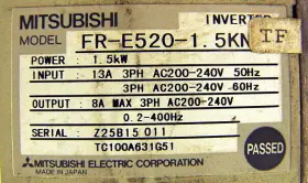 Fr-e520-1.5kn Mitsubishi Fr-e520-2.2k Freqrol-e500 Cc-link 3-phase Ac Drive 1.5kw #2