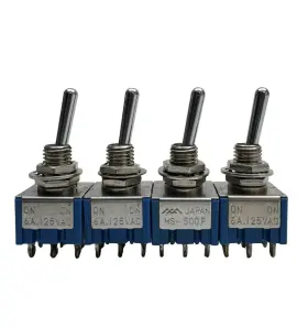 Ms-500f Miyama Electric Toggle Switch 6a 125vac Lot Of 4